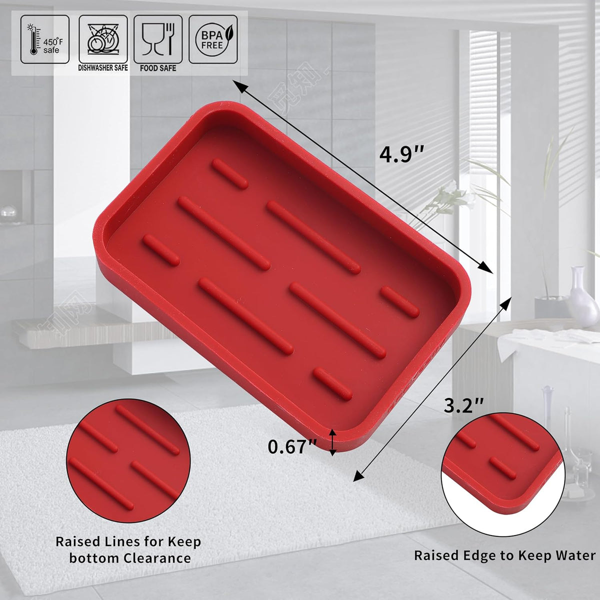 Silicone Kitchen Sink Organizer Tray for Multiple Usage,Easy Clean Sponges Holder for Kitchen