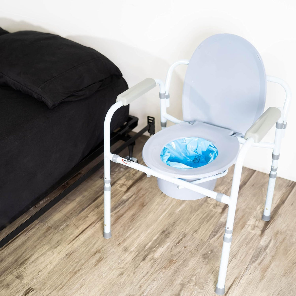 Carex Commode Liners, Toilet Seat Cover, Fits Most Commodes, Toilet Liners and Paper Cover with
