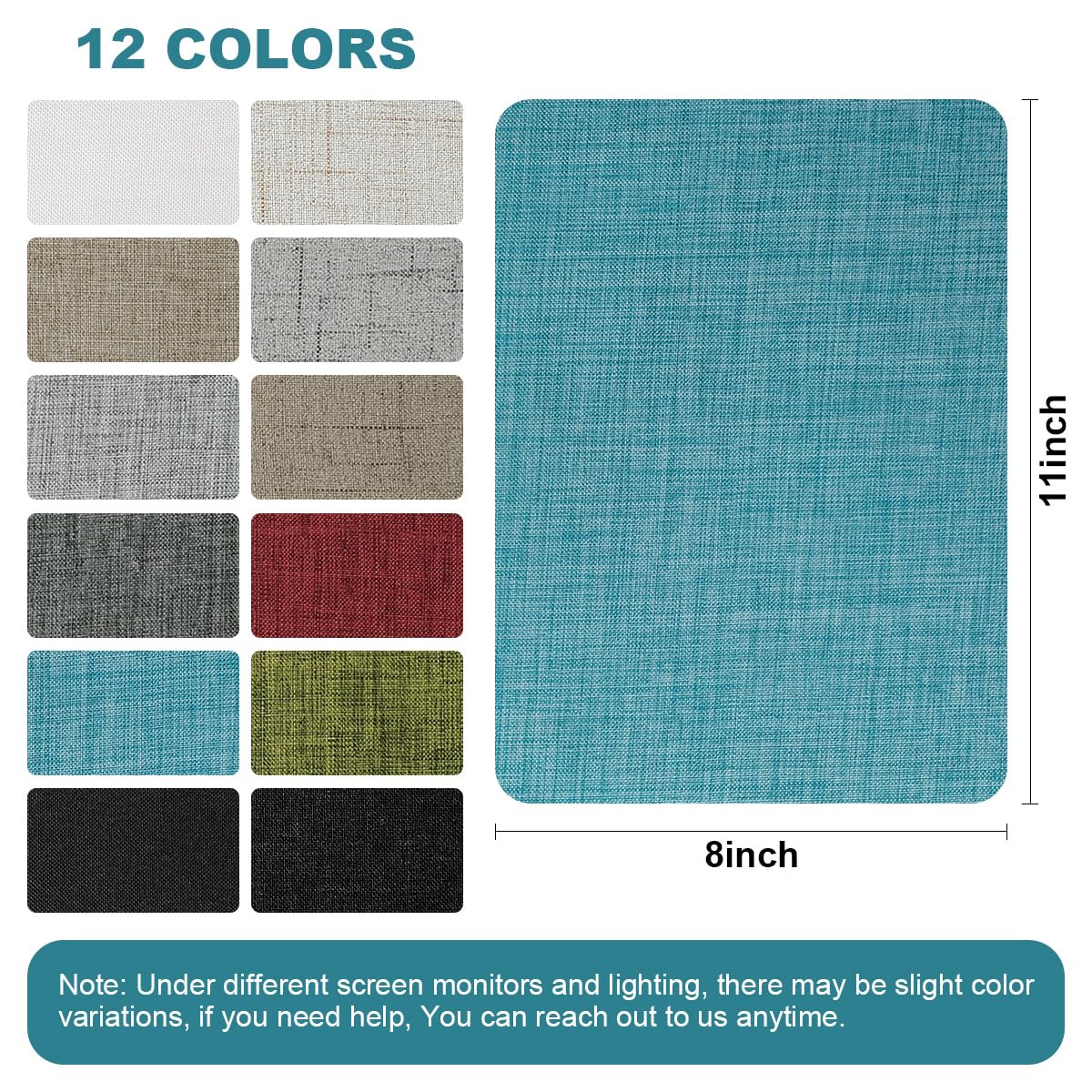 J.CARP 2Pcs Linen Repair Patches, Large Self-Adhesive Fabric Patch for Sofas, Couch, Furniture, Car
