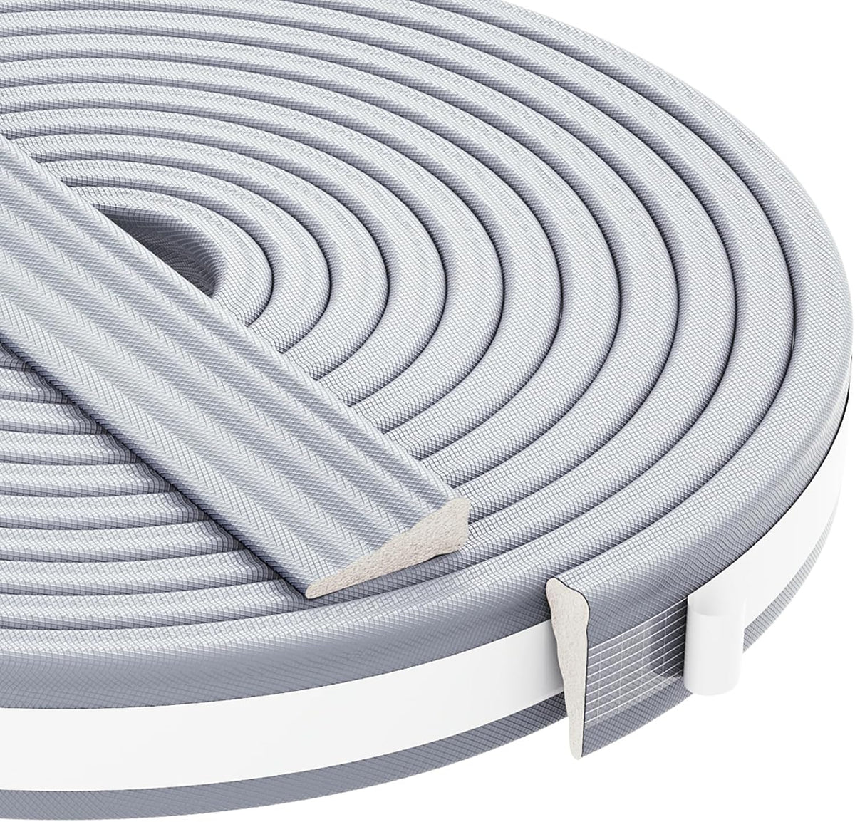 QDiShi 118" Wedge-Shape Weather Stripping Door Seal Weatherproof Foam Seals Self Adhesive