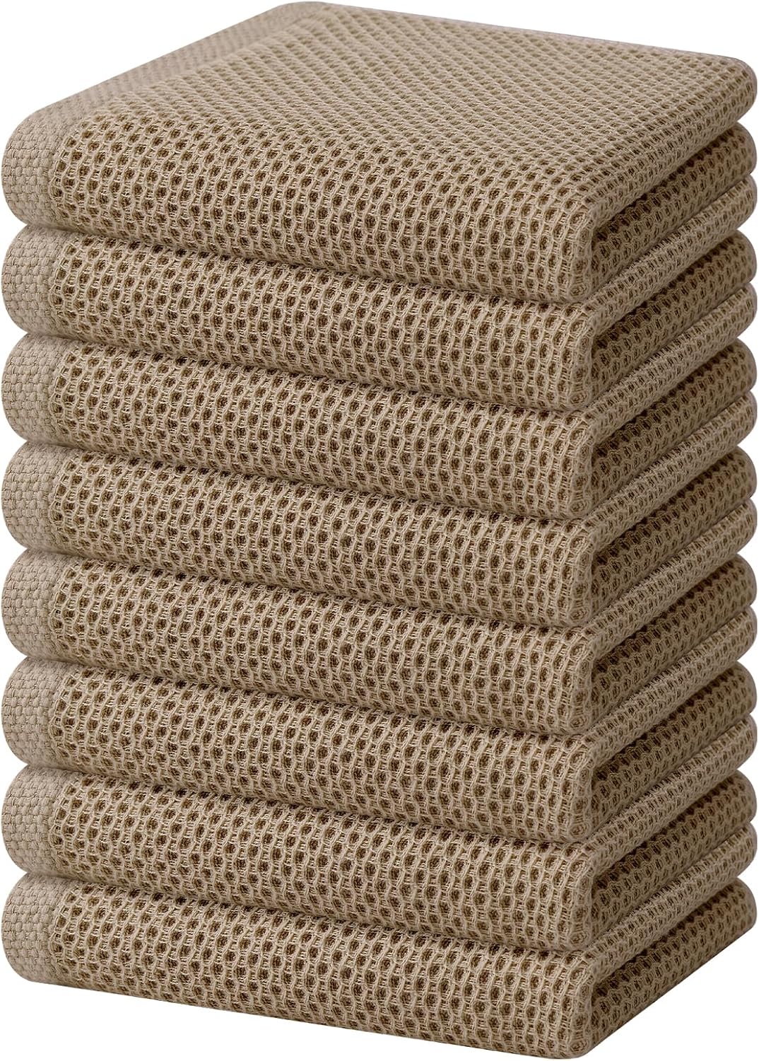 Homaxy 100% Cotton Waffle Weave Kitchen Dish Towels, Ultra Soft Absorbent Quick Drying Cleaning