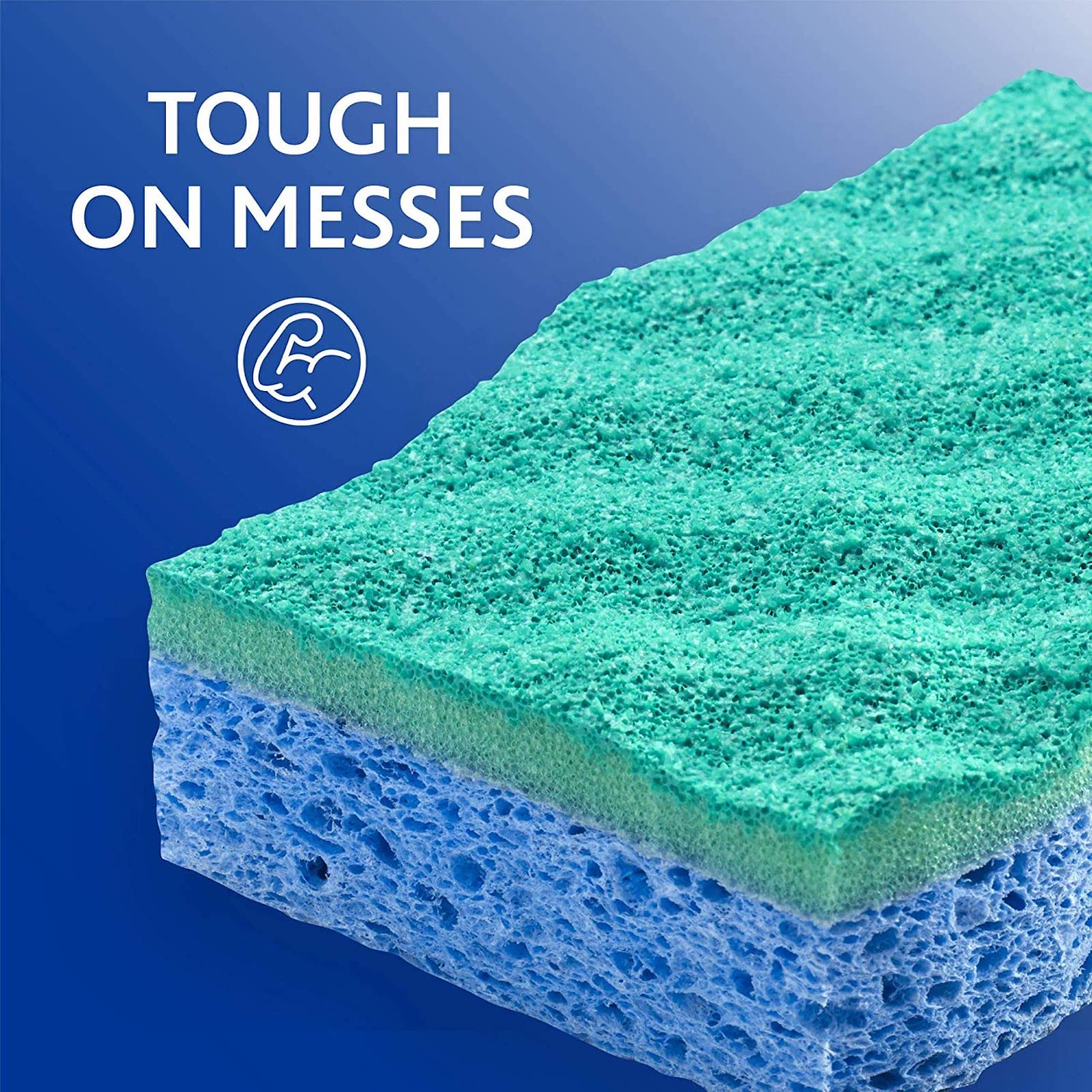 O-Cedar Scrunge Multi-Use Scrub Sponge (Pack of 6) | Non-Scratch, Odor-Resistant, All-Purpose