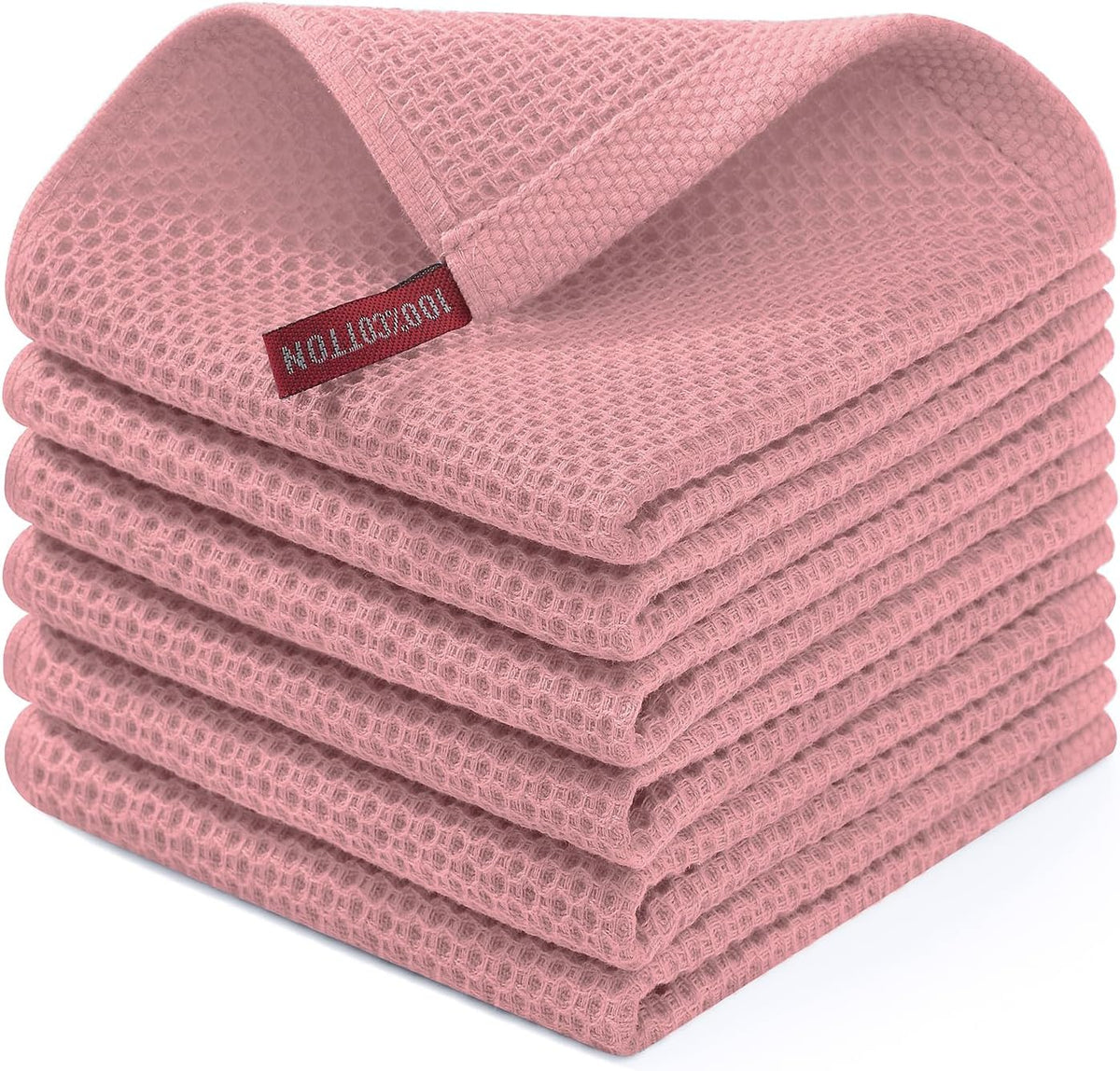 Homaxy 100% Cotton Waffle Weave Kitchen Dish Cloths, Ultra Soft Absorbent Quick Drying Dish Towels