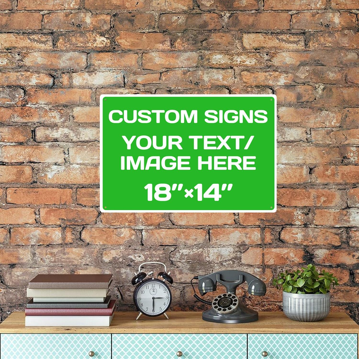 Personalized Aluminum Weatherproof Metal Signs - Custom Text & Picture, Multiple Sizes, Hazard