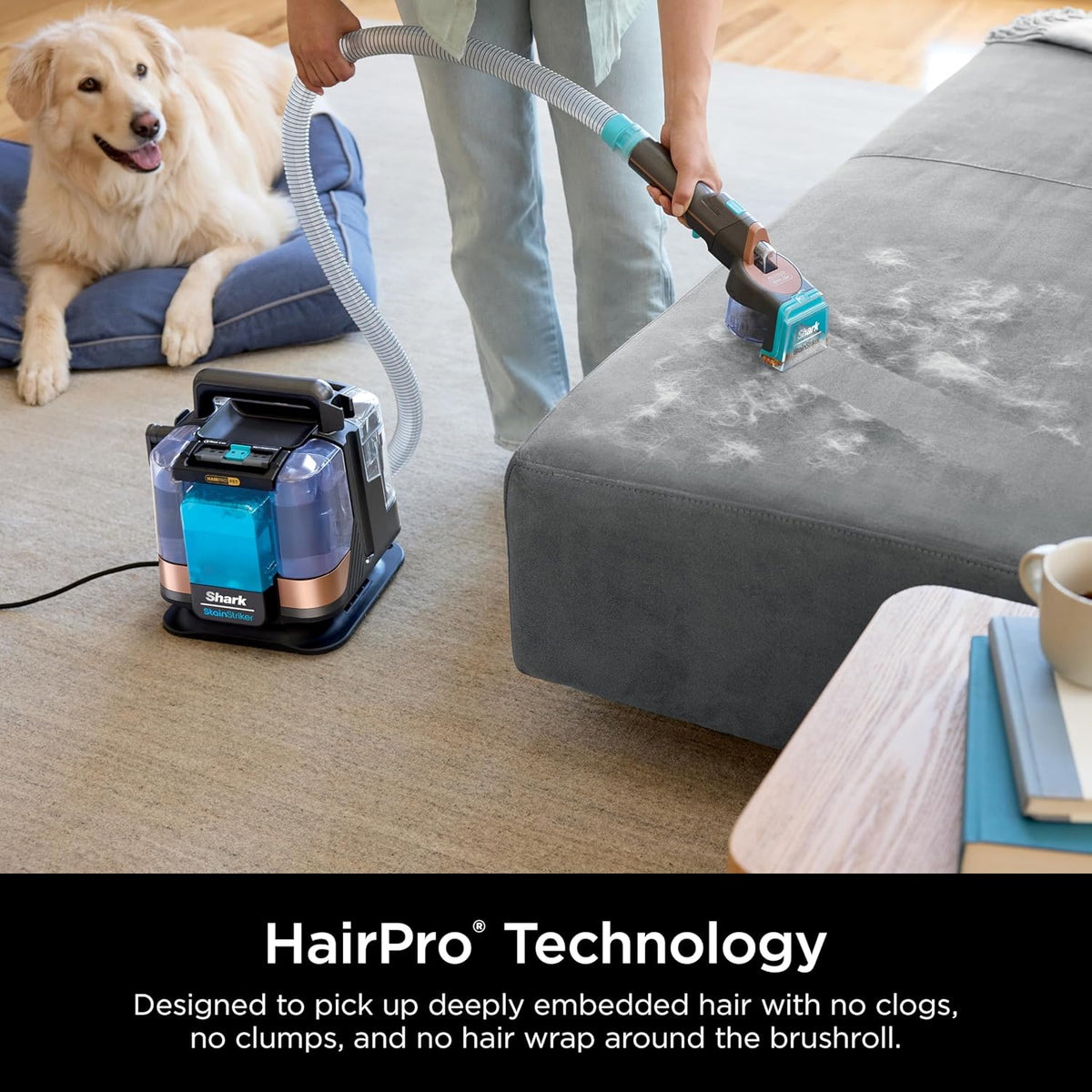 Shark StainStriker HairPro Portable Carpet, Upholstery & Area Rug Cleaner with Pet Mess & Hair