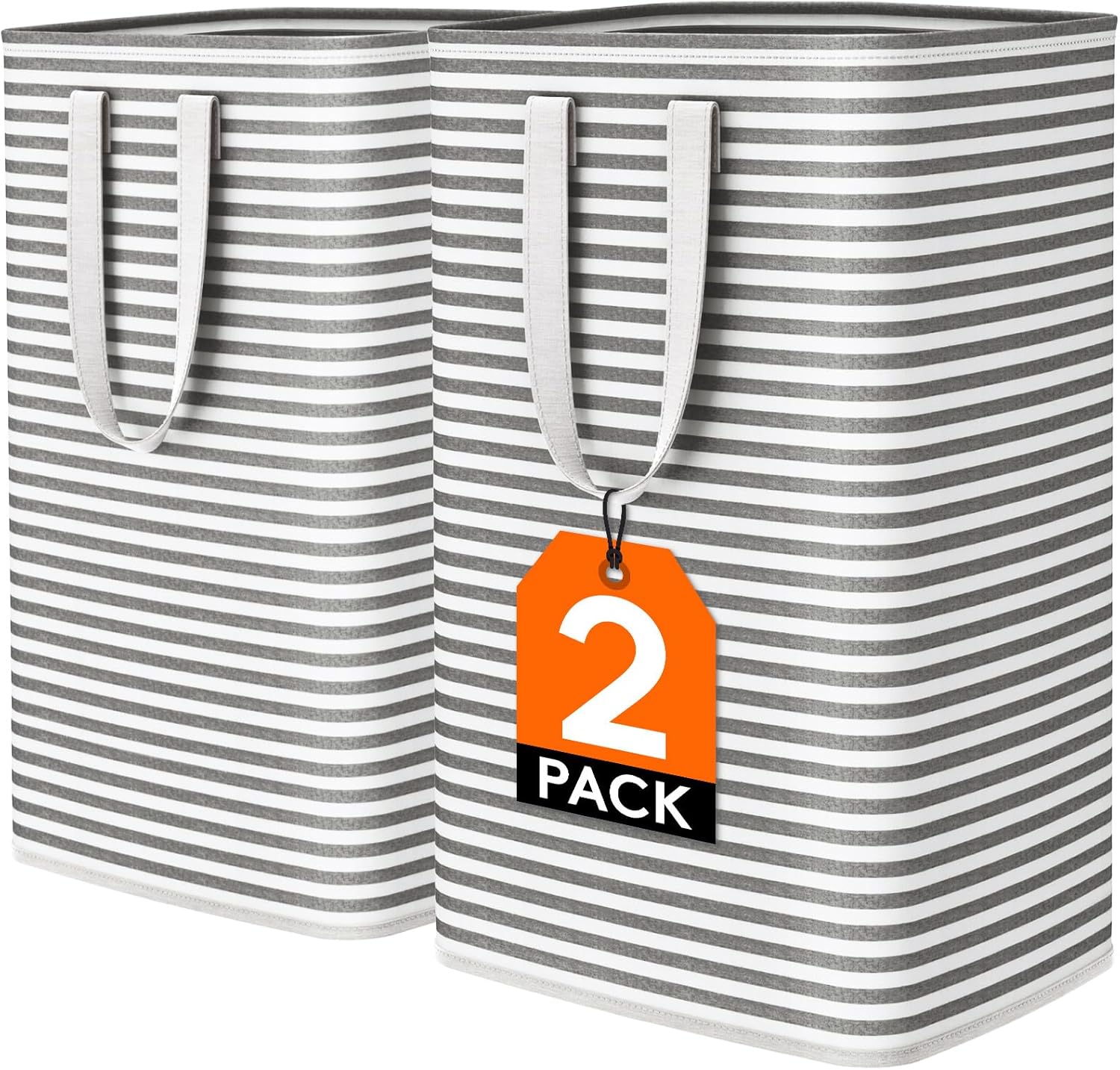 Lifewit 2 Pack Laundry Hamper Large Collapsible Laundry Baskets, Freestanding Waterproof Clothes