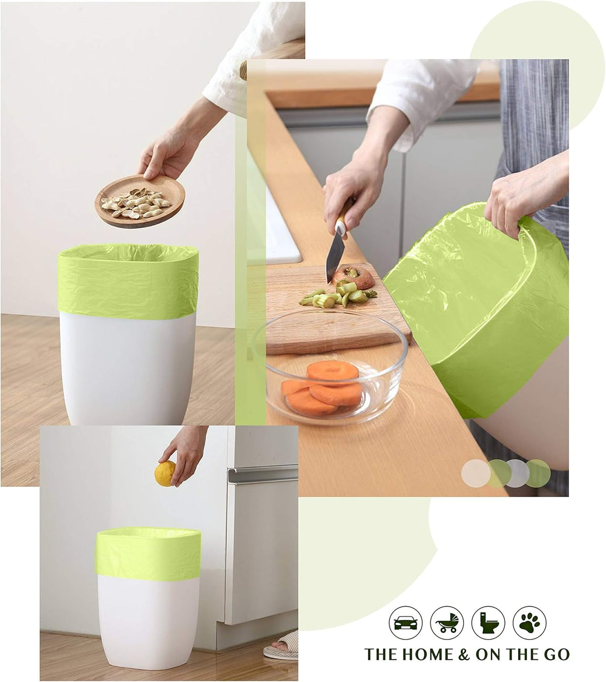 Compostable Trash Bags - FORID 8 Gallon Garbage Bags 150 Count Trash Can Liners 30 Liter Unscented