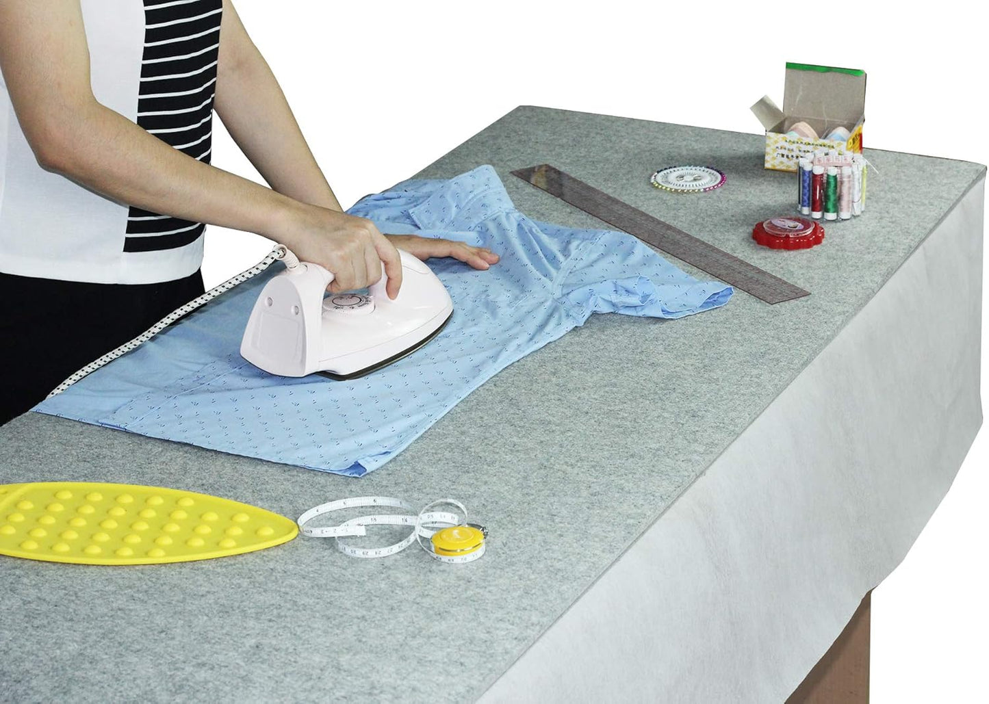 Wool Pressing Mat 60" x 22" Quilting Ironing Pad - 100% New Zealand Felted Wool Iron Board for