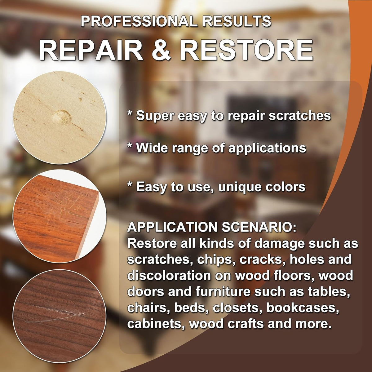 Wood Furniture Repair Kit, 12 Colors Wood Repair Kit, Wood Touch up Fillers, Repair Scratch