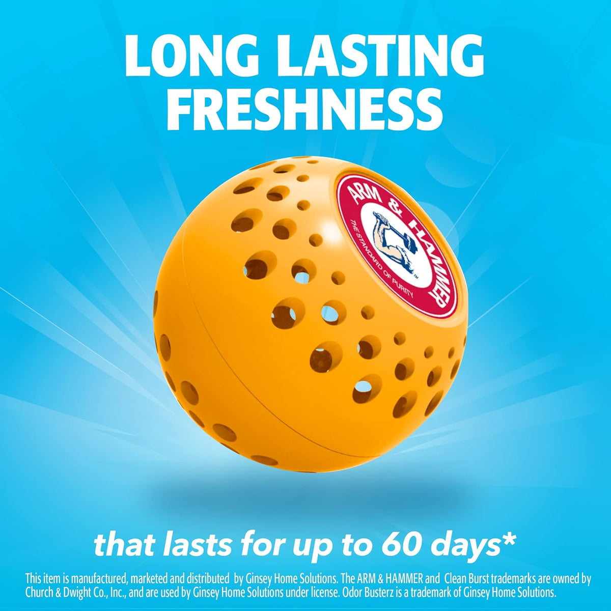 Arm & Hammer Odor Busterz Balls Air Freshener and Odor Eliminator, 10-Piece - Deodorizer, Carpet