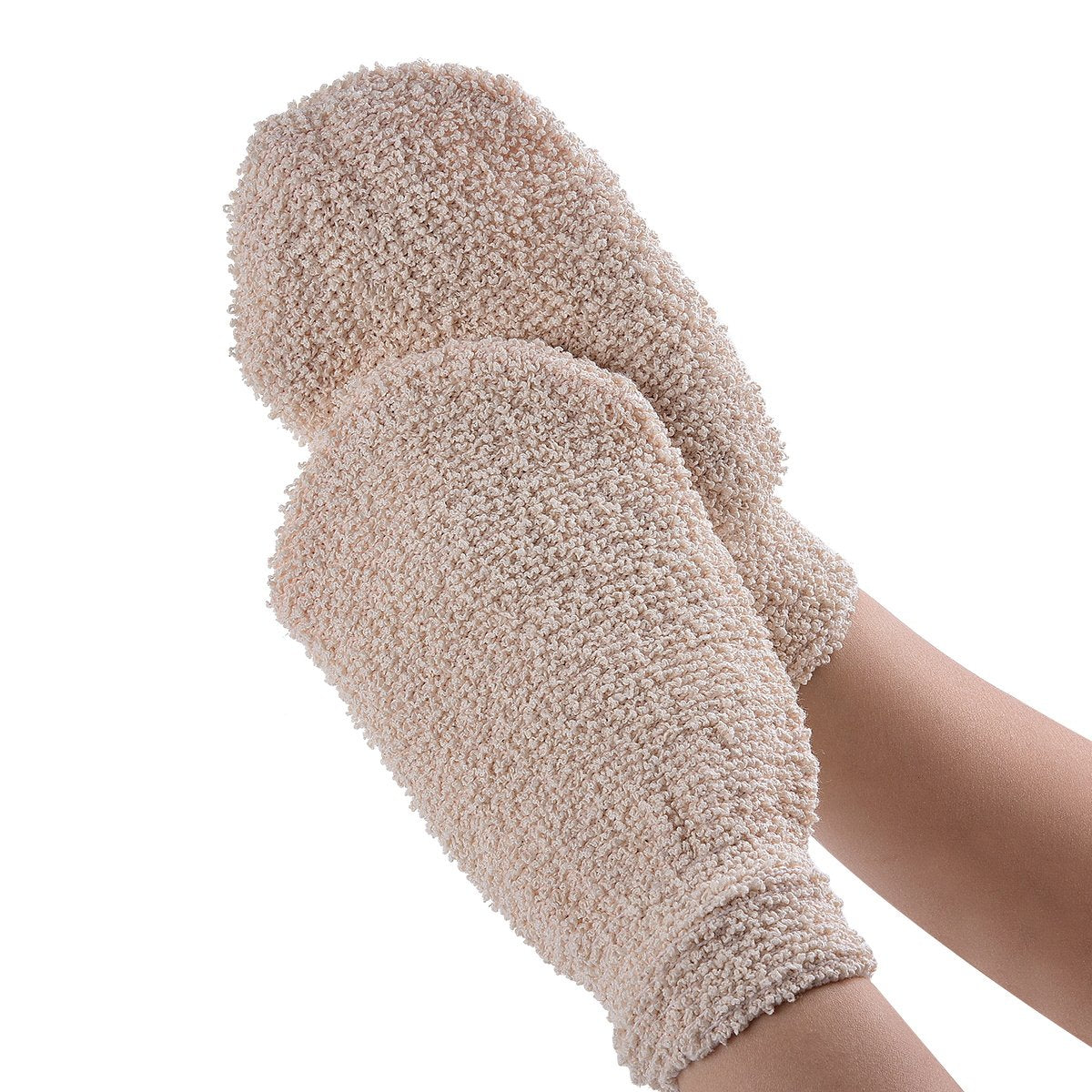 Bath Shower Gloves- Elastic Bath Mitts for Deep Cleansing & Gentle Exfoliation- Machine Washable (2