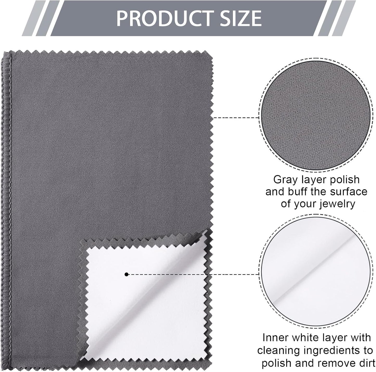 Breling 20 Pcs Silver Jewelry Polishing Cloths 6 x 8 inches Jewelry Cleaning Cloth Sterling Polish
