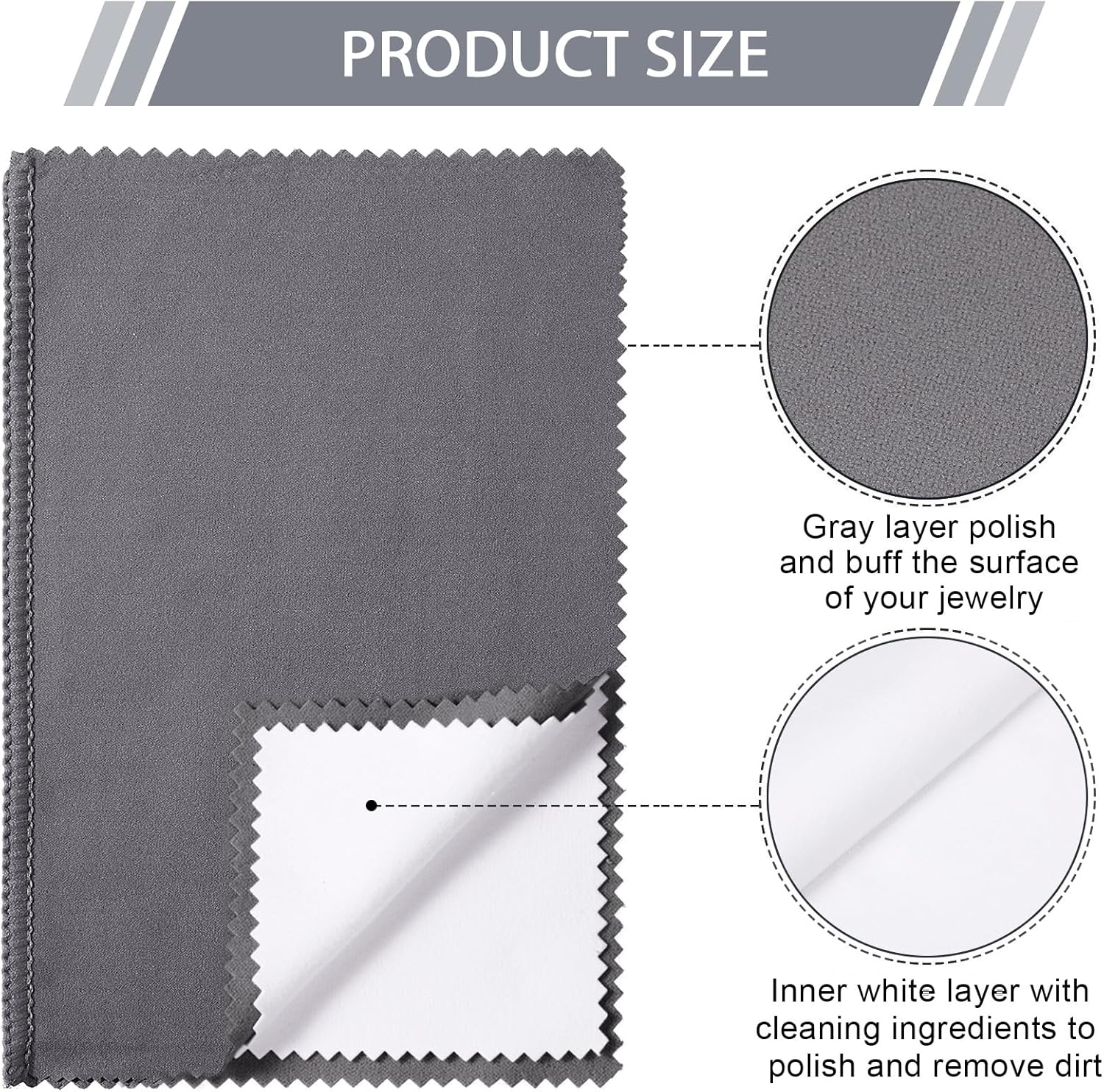 Breling 20 Pcs Silver Jewelry Polishing Cloths 6 x 8 inches Jewelry Cleaning Cloth Sterling Polish