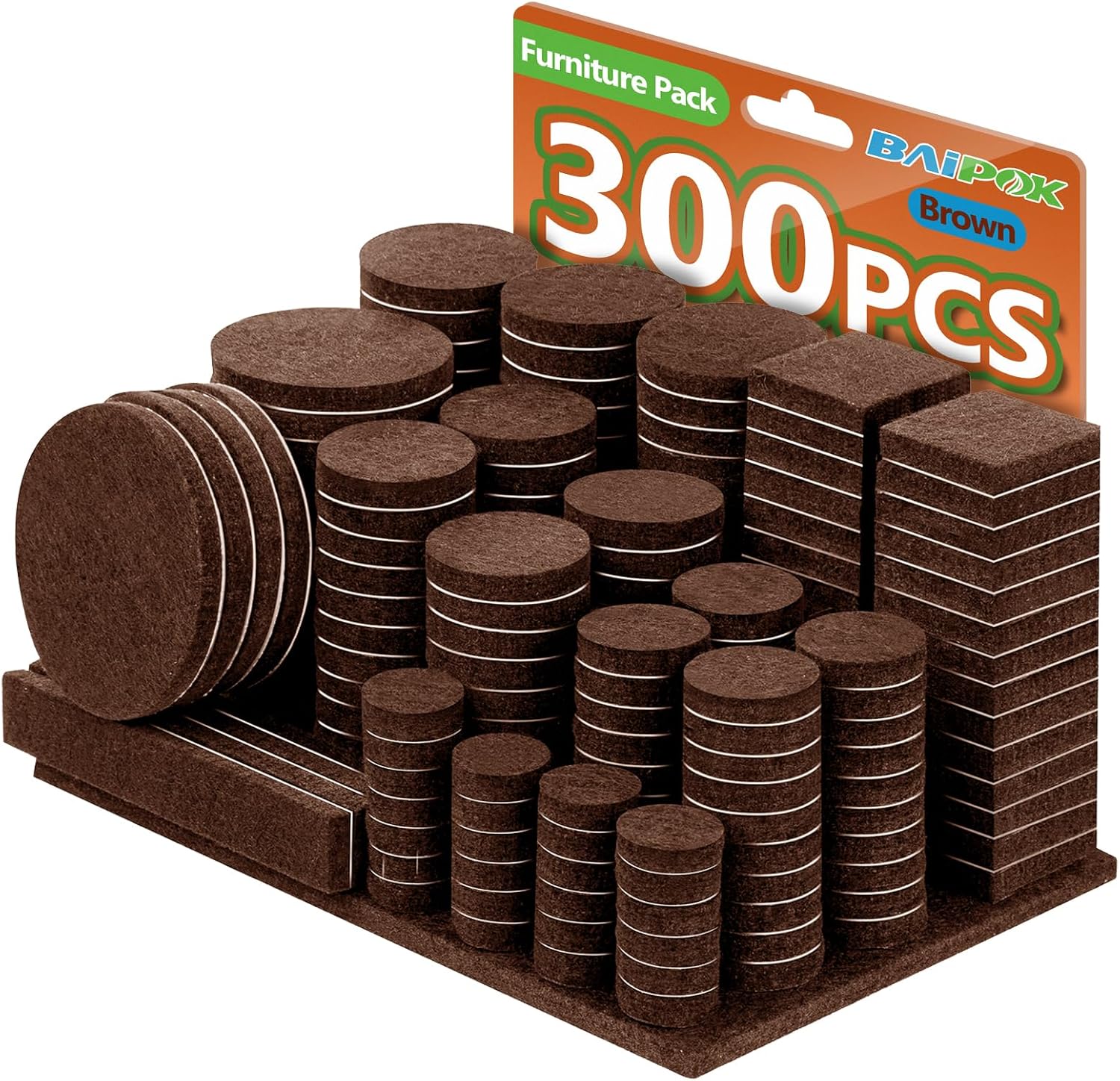 Furniture Pads Felt Pads 300 Pieces Huge Pack Furniture Felt Pads, Self Adhesive Anti Scratch Floor
