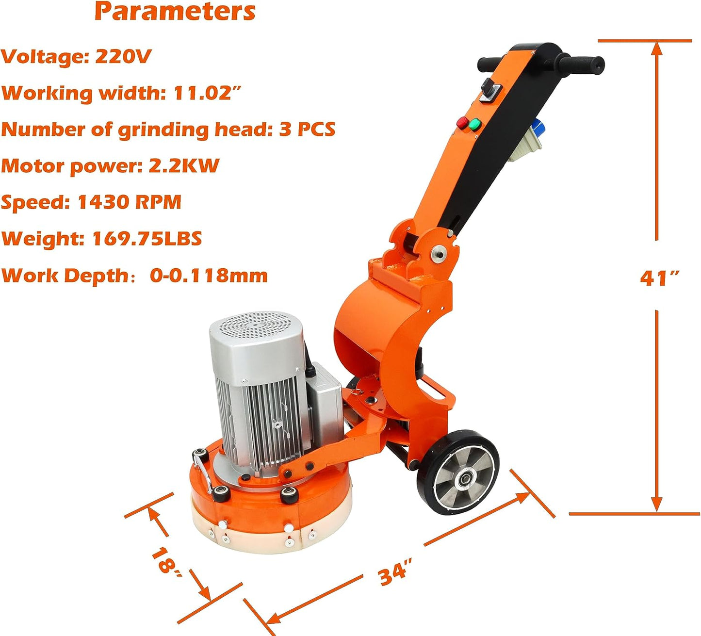 Floor Grinding Machine Cement Ground Grinder Grinding Epoxy Floor Paint and Cement Floor Polishing
