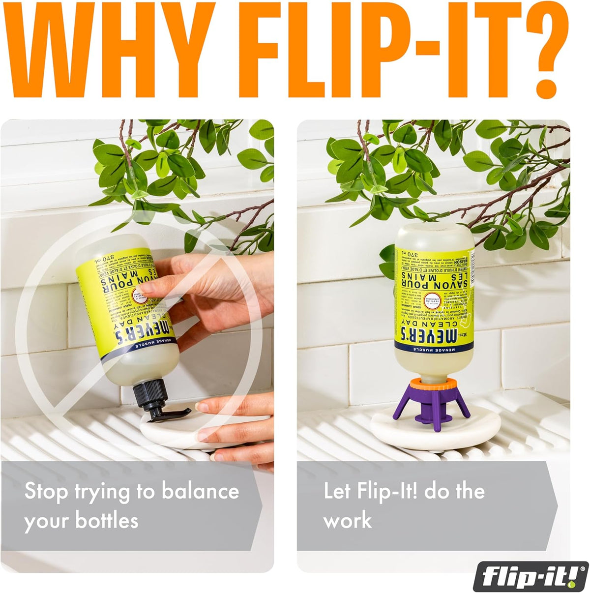 Flip-It! Bottle Emptying Kit – 6 Bottle Pack - No more wasted product - Fits most plastic bottles