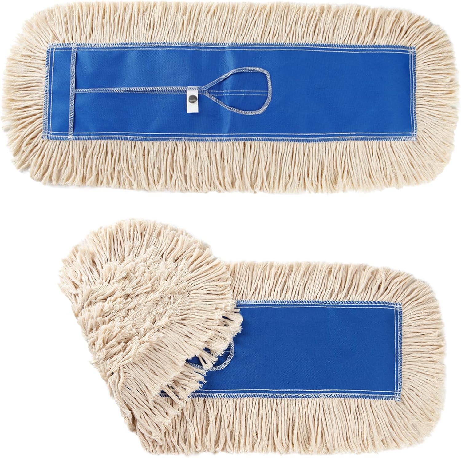 2 Pack - 24" Wide X 5 Cotton Floor Dust Mop Head Refill Short Fiber for Easy Sweep - Replacement