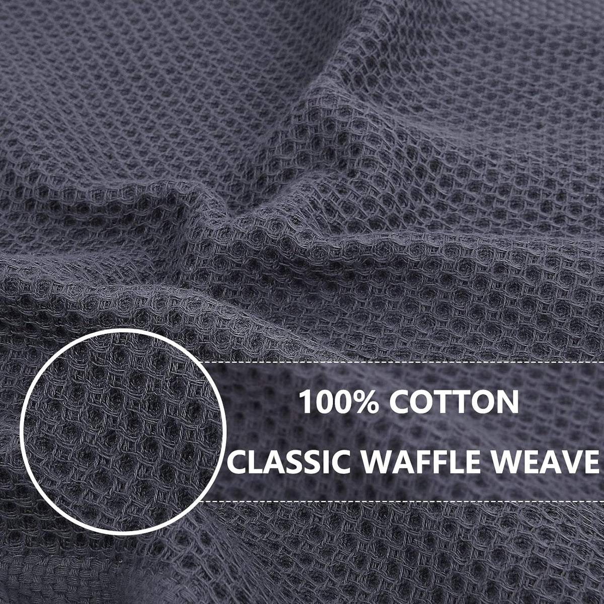 Homaxy 100% Cotton Oversized Waffle Weave Kitchen Dish Towels, Ultra Soft Absorbent Quick Drying