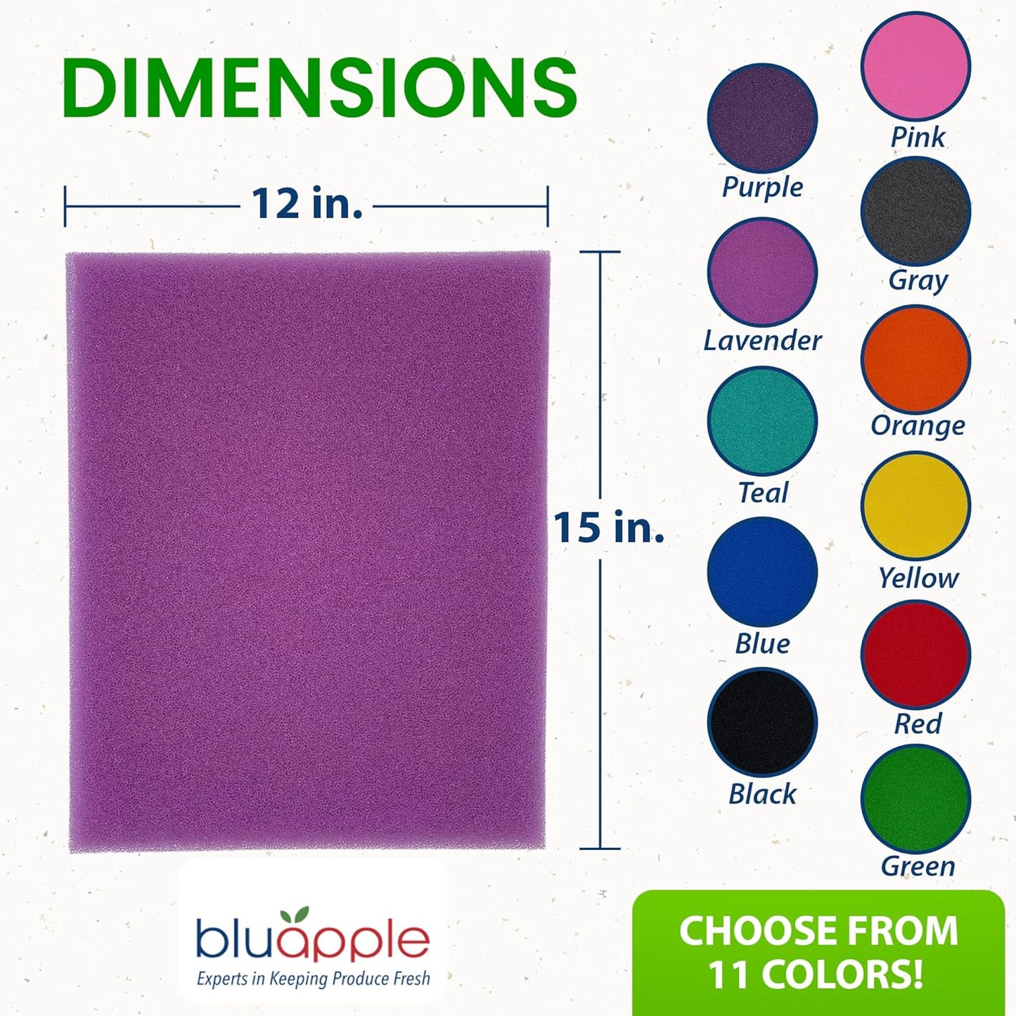 Bluapple FreshMats, Refrigerator Liner, Fridge Drawer Mats, Crisper Life Extender Liner Keeps