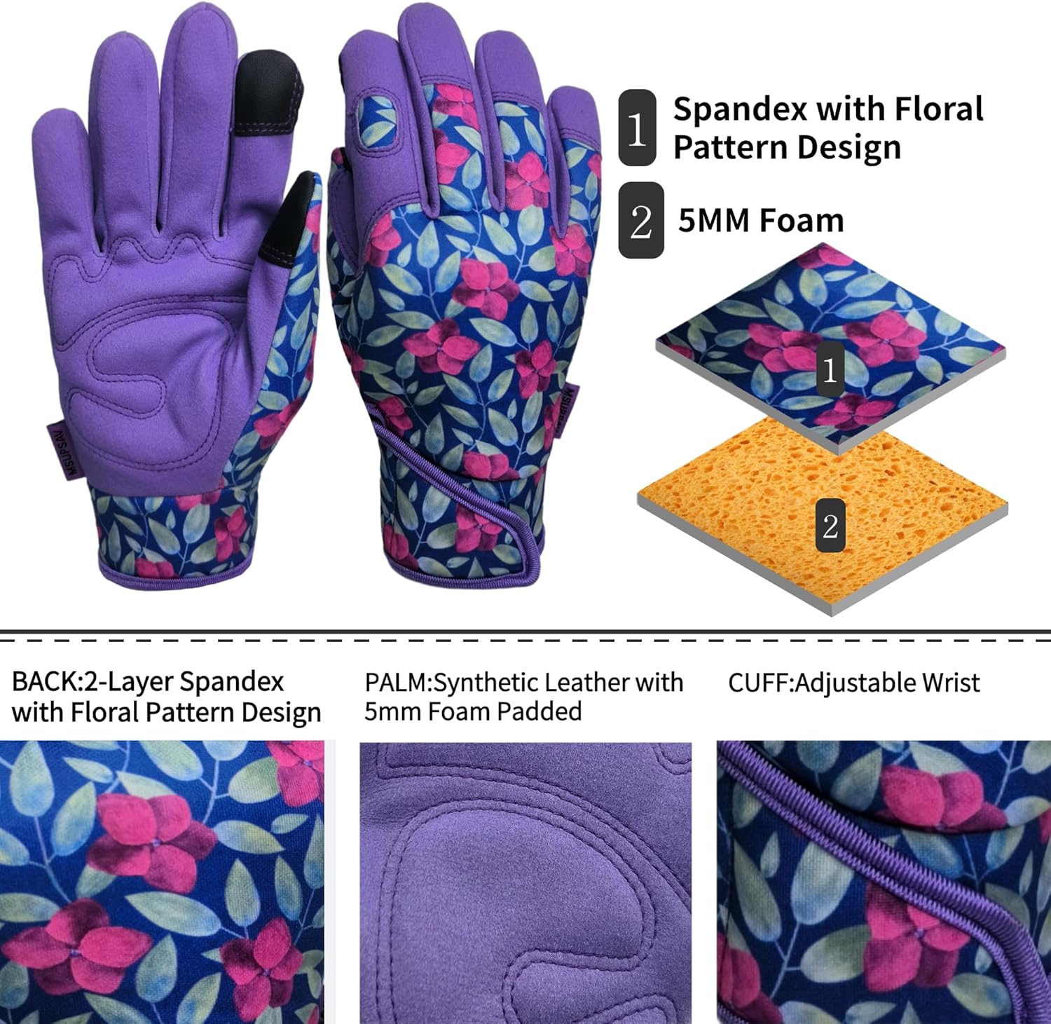 Thorn Proof&Puncture Resistant Gardening Gloves with Grip,Garden Gloves for Women, Leather Work