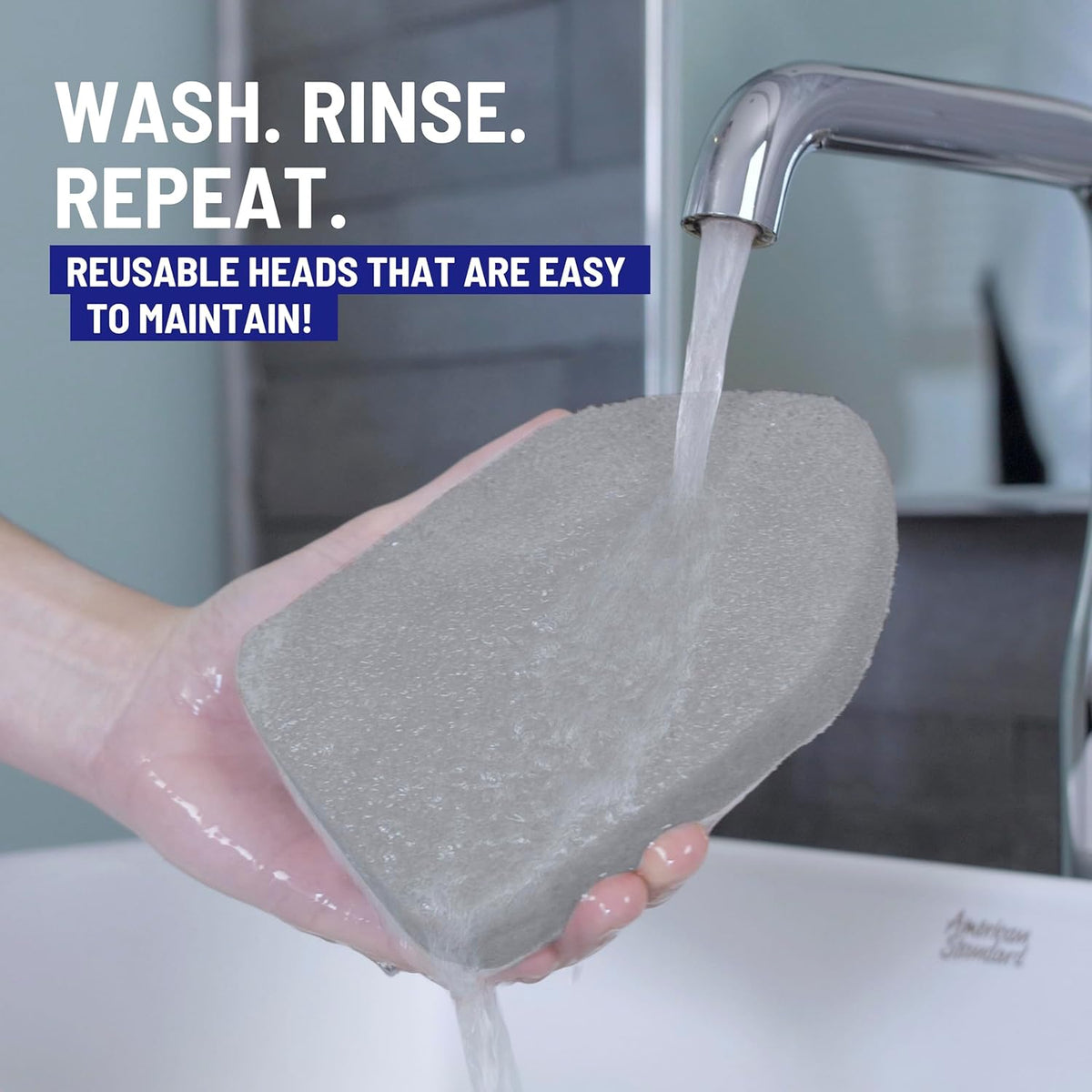 Replacement Scrubber Refill for Moku Home Extendable Tub Tile Shower Brush for Cleaning Non-Scratch