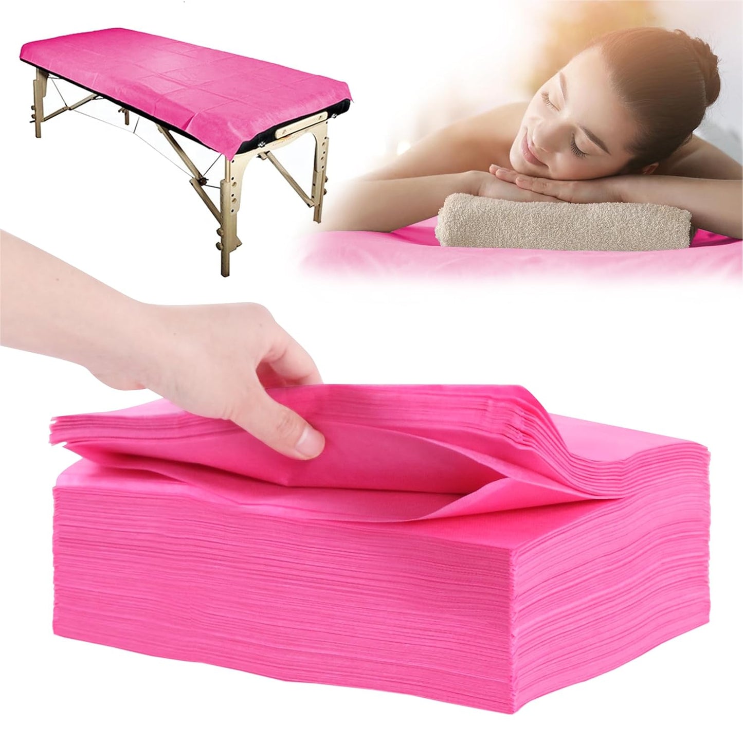 31" x 71" Disposable Bed Sheets for Massage Table Waterproof Massage Table Sheet Soft Non Woven