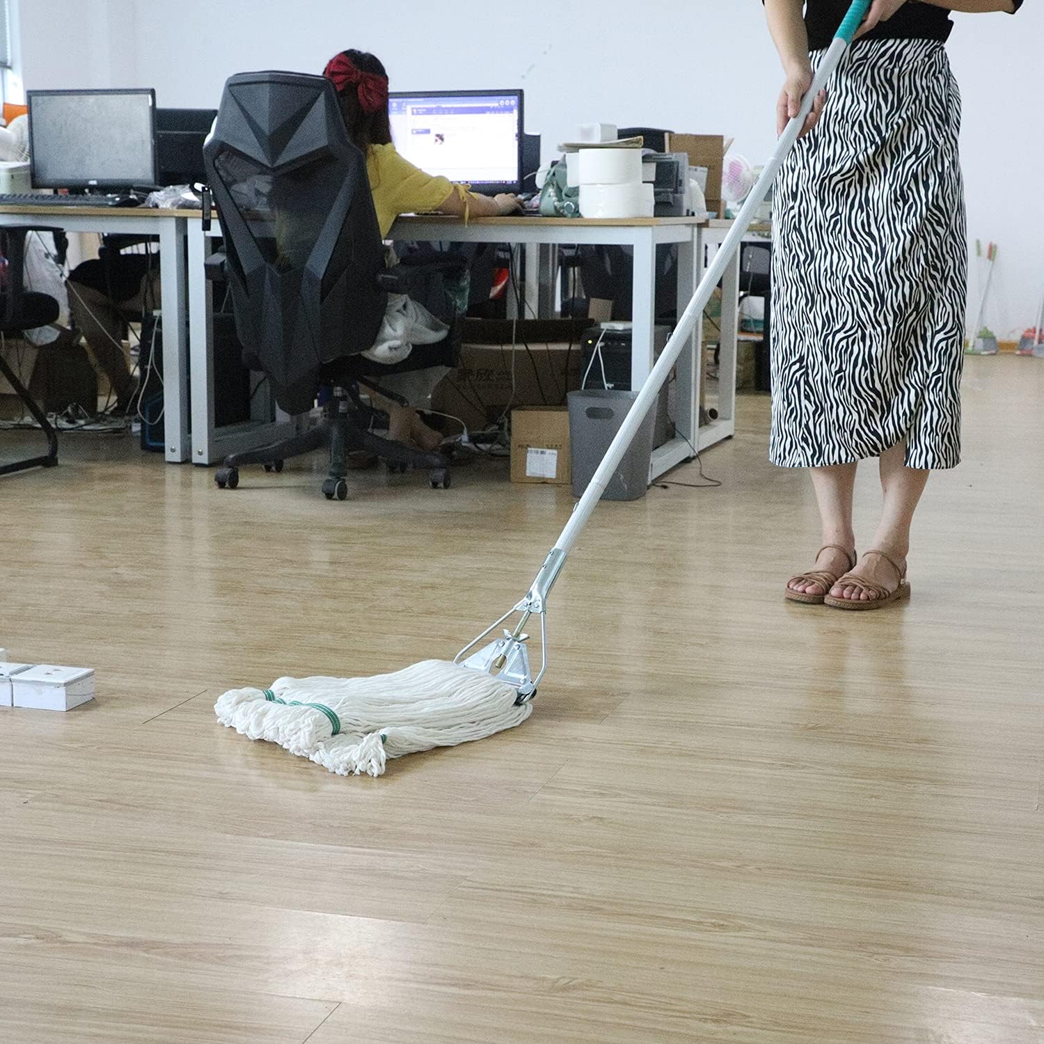 OFO Loop-End String Mop with Extra Head Replacement - Heavy Duty Commercial Industrial Grade Mop