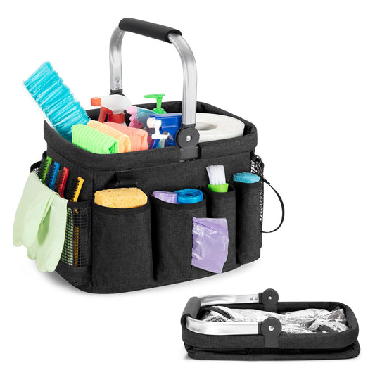 PGmoon Cleaning Caddy Organizer with Handle,Black