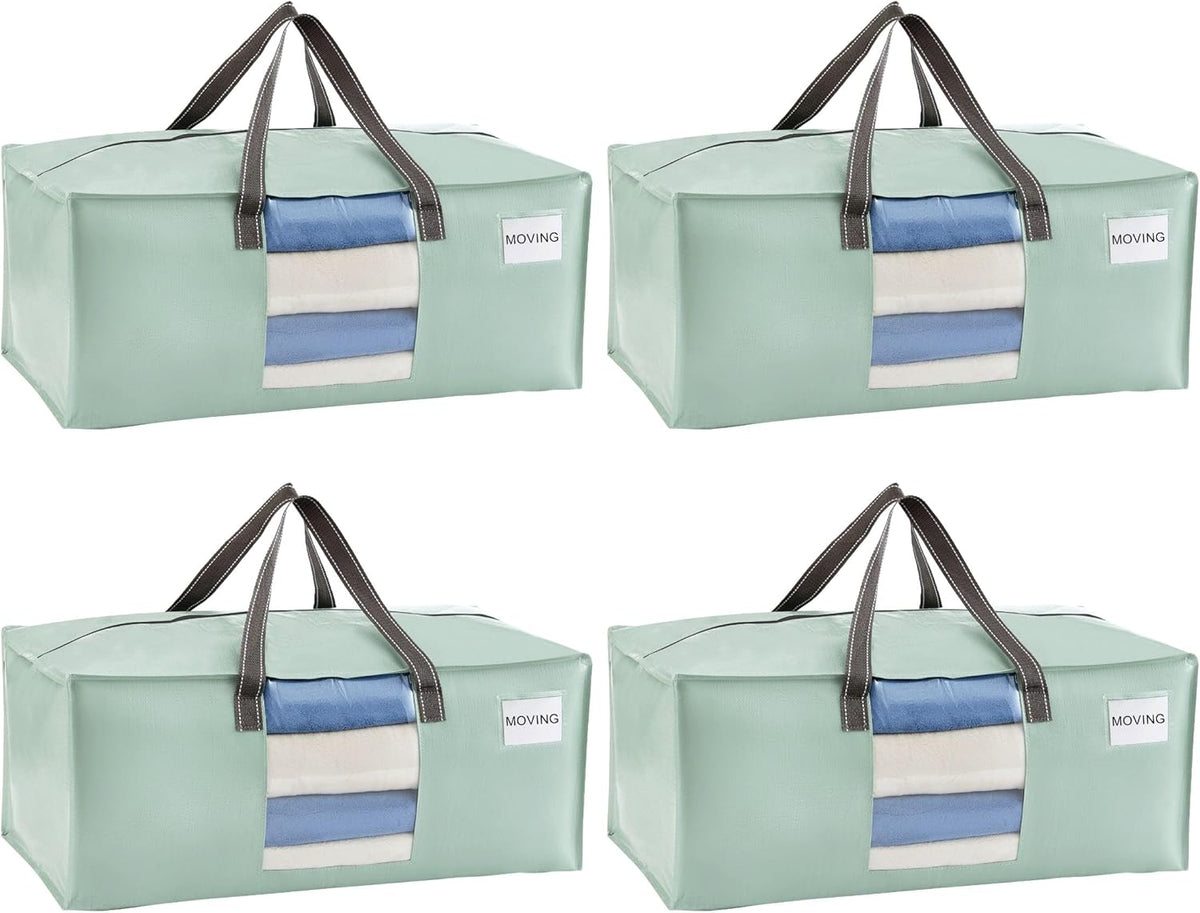 VENO 4 Pack Moving Bags for College, Heavy-Duty Storage Totes, Moving Boxes and Wardrobe Packing