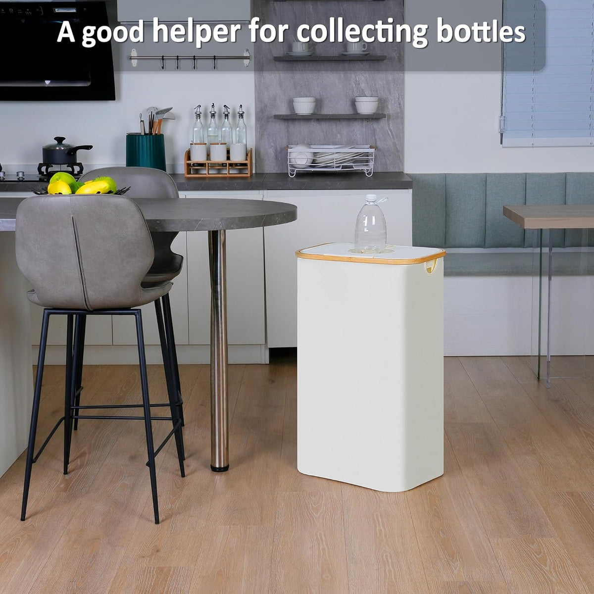 29 Gallons Recycling Bins for Kitchen, Indoor Recycle Bins with Lid, 110L Large Recycle bin with 2