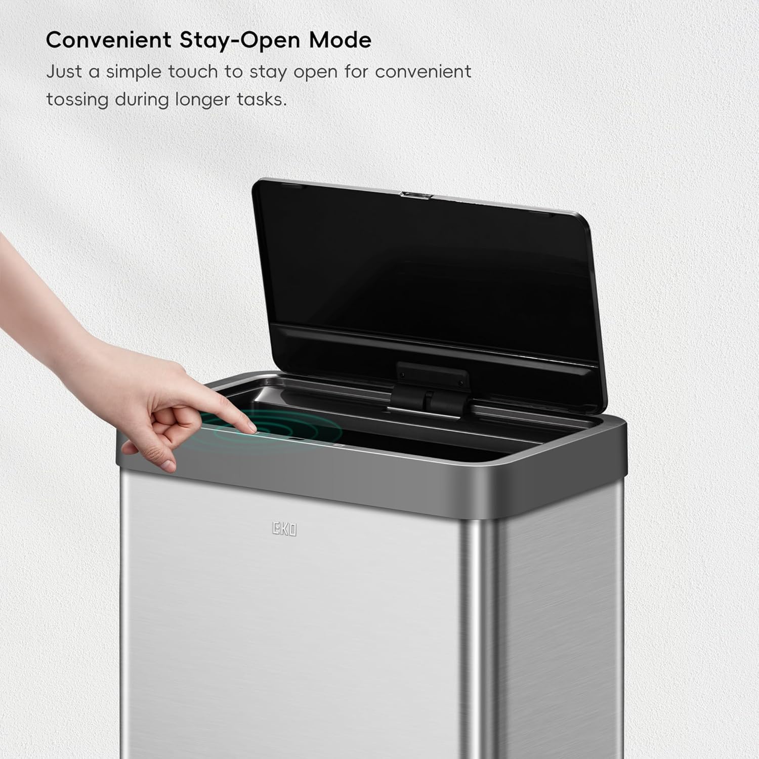 EKO Mirage X 80 Liter / 21.1 Gallons Motion Sensor Trash Can, Automatic Large Kitchen Trash Can