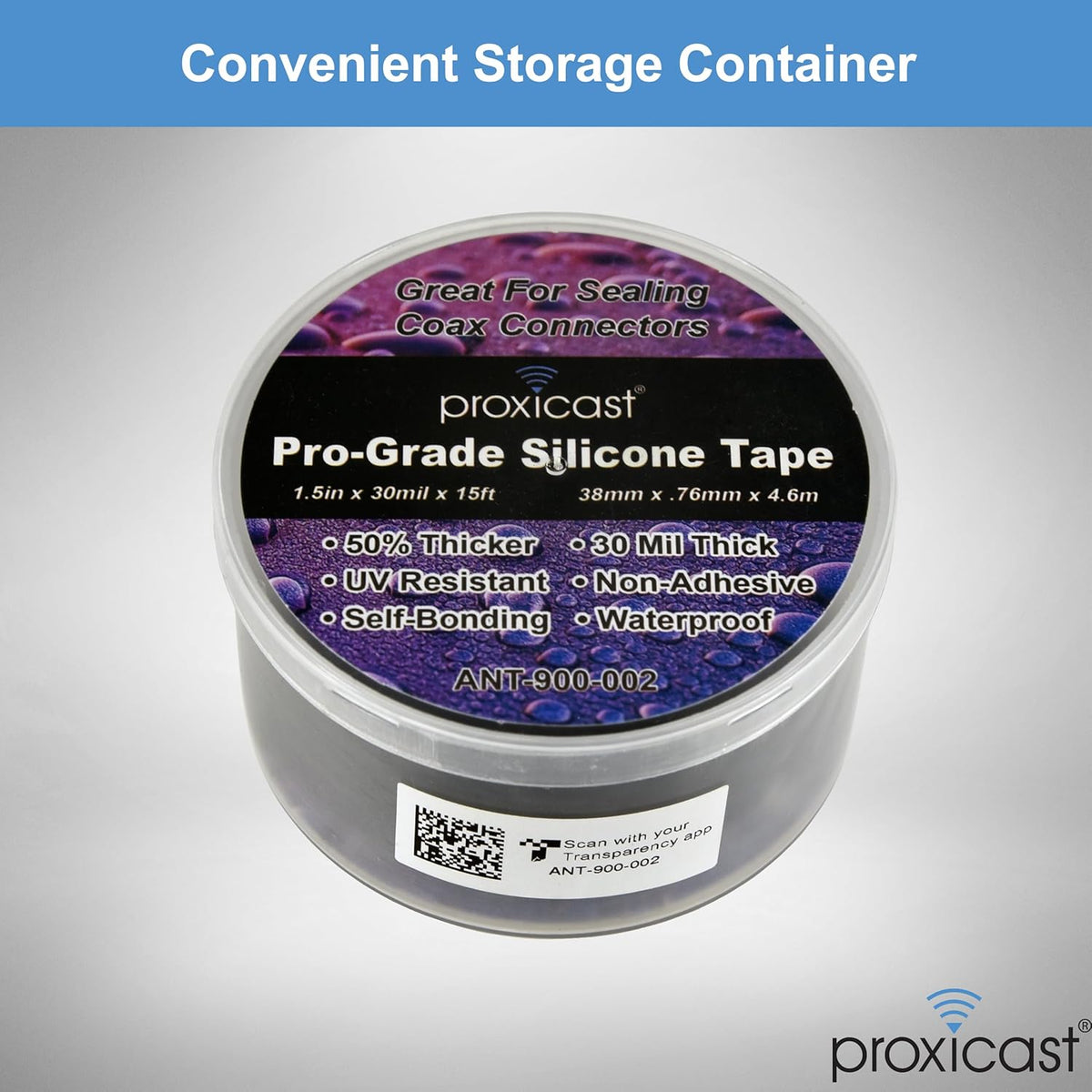 Proxicast Pro-Grade Extra Strong 30mil Weatherproof Self-Fusing Silicone Rubber Sealing Tape For