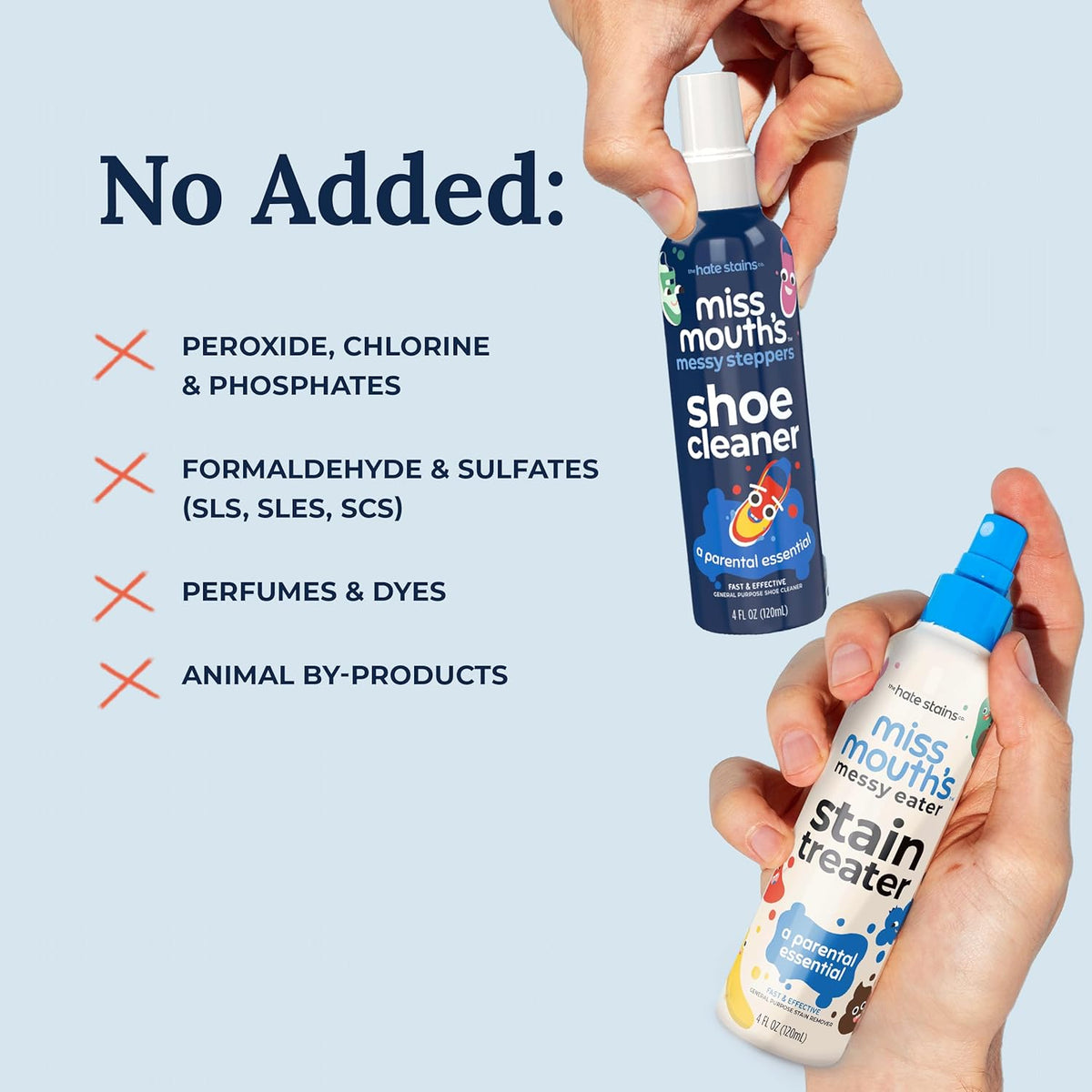 Miss Mouth's Messy Eater Stain Treater and Messy Steppers Shoe Cleaner Magic Duo - Stain Remover