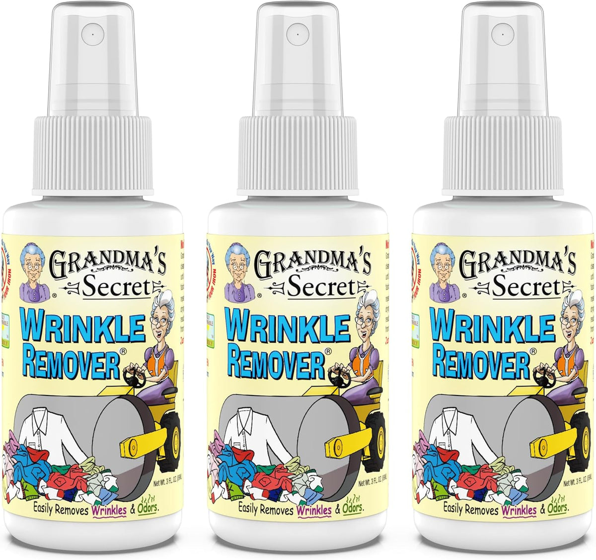 Grandma's Secret Wrinkle Remover Spray - Easily Removes Wrinkles & Odors - Wrinkle Release, Fabric