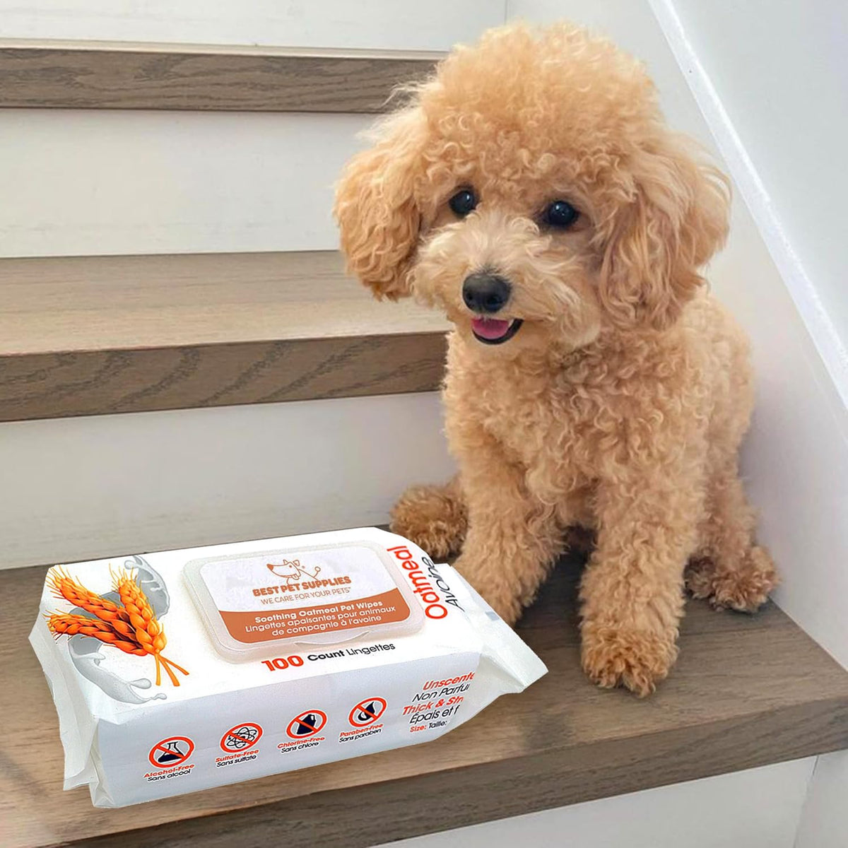 Best Pet Supplies Pet Wipes for Dogs - Dog Wipes Cleaning Deodorizing, or Coats, Ears, Paws