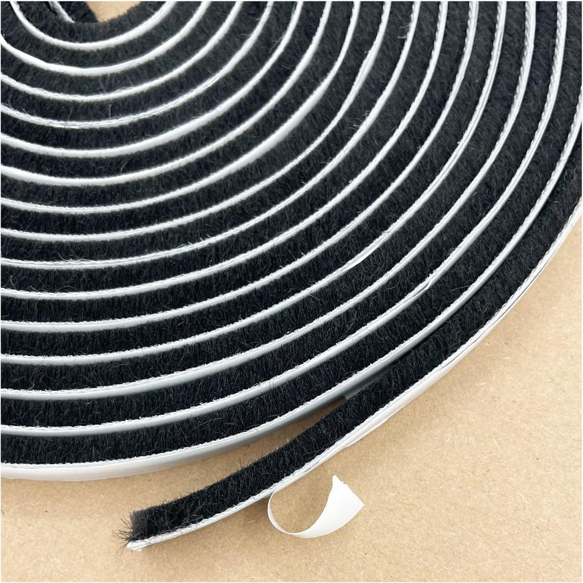 Felt Weather Stripping Door Seal Brush for Sliding Windows, Pile Self Adhesive Weatherstrip Sealer