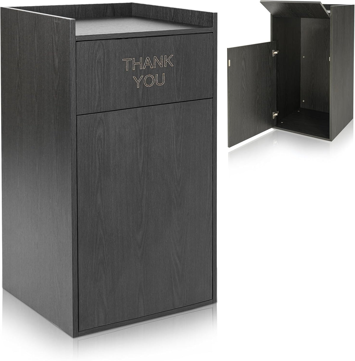 Alpine Restaurant Trash Can Cabinet - Commercial Trash Can 40 Gallon, Garbage Receptacle Indoor