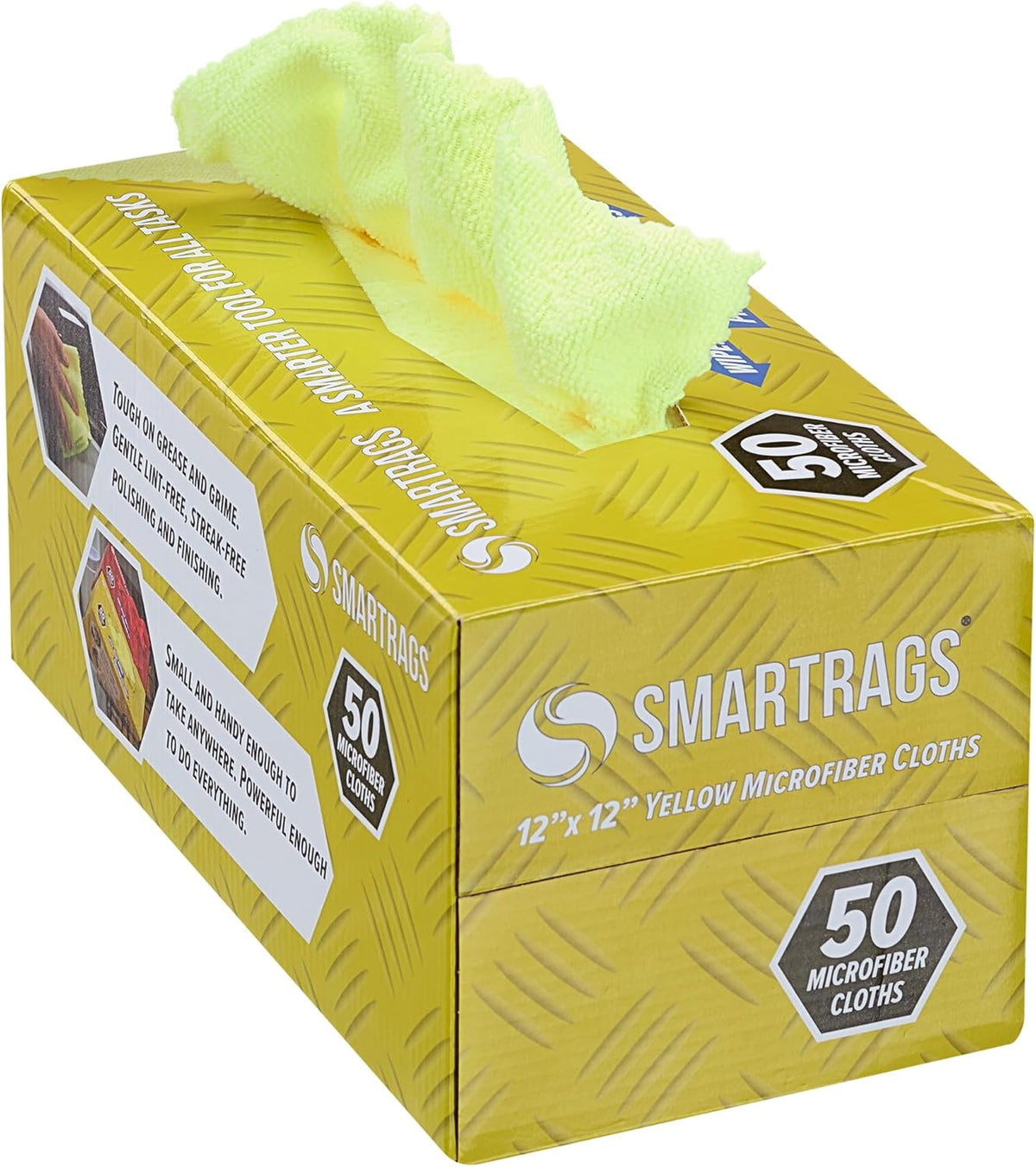 Arkwright Smart Rags in Box - (Pack of 50) Lint Free Microfiber Cleaning Cloth, Scratch &
