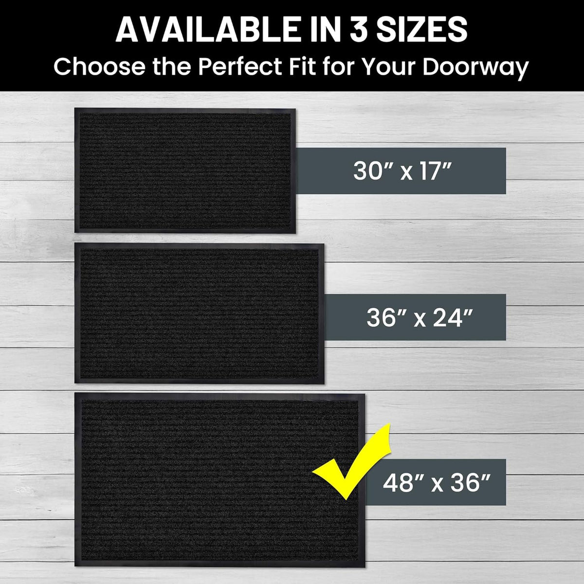 Sierra Concepts Front Door Mat X-Large Welcome Floor Mats - Entryway Indoor Outdoor Entrance