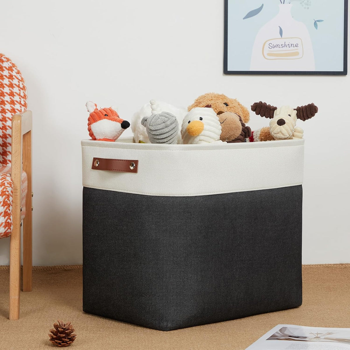 DULLEMELO Extra Large Storage Baskets, Fabric Storage Bins for Organizing Shelves Nursery Toys