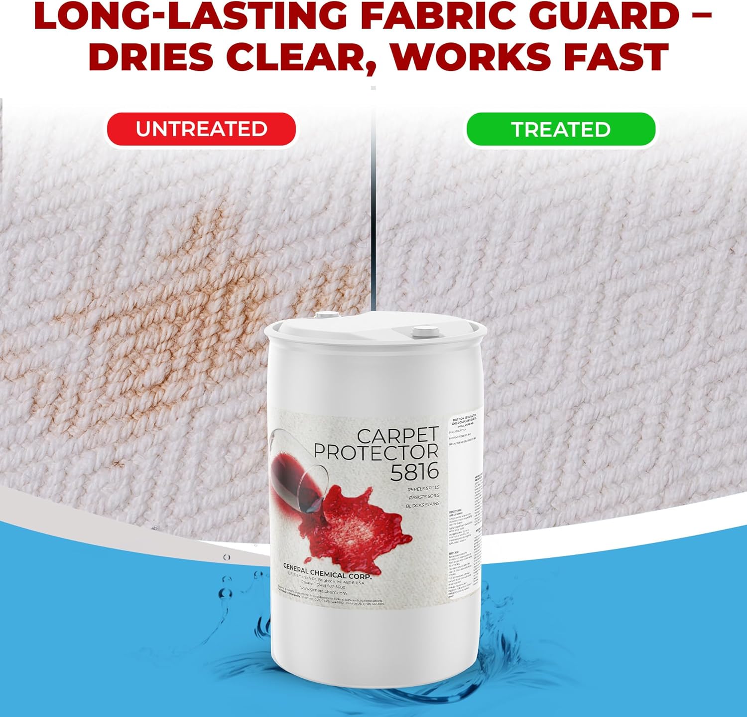 General Chemical Stain Shield Spray - Safe Fabric Protector Spritz and Stain Guard 5816 for