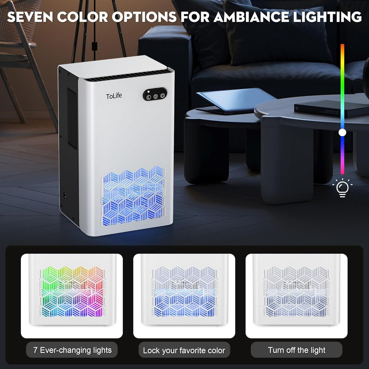 ToLife Dehumidifier for Home, 1000 sq.ft Dehumidifiers for Basement Bedroom Bathroom with 95 OZ