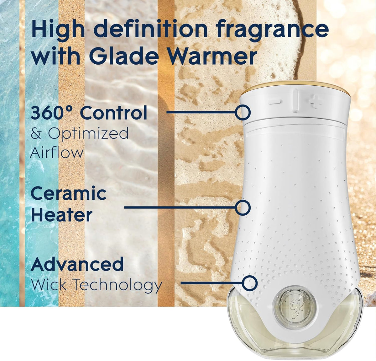 Glade PlugIns Refills Air Freshener, Scented and Essential Oils for Home and Bathroom, Aqua Waves