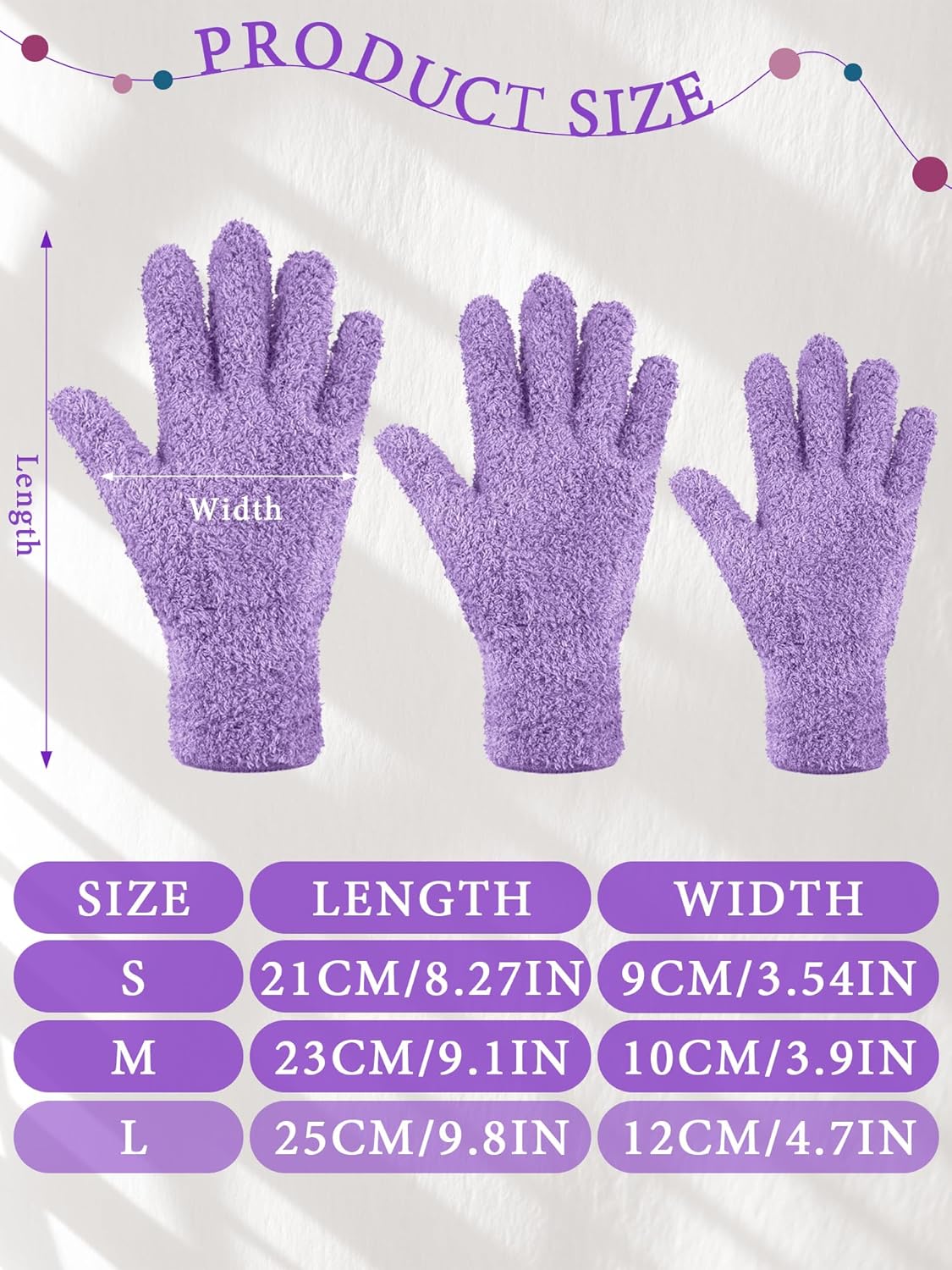 Patelai 3 Pairs Microfiber Plant Dusting Gloves Leaf Cleaning Gloves for Indoor Plants, Blinds
