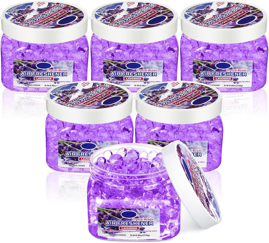 6 Pcs Air Freshener Gel Beads Bulk Odor Eliminator Beads Odor Removing Gel for Home, Bathrooms