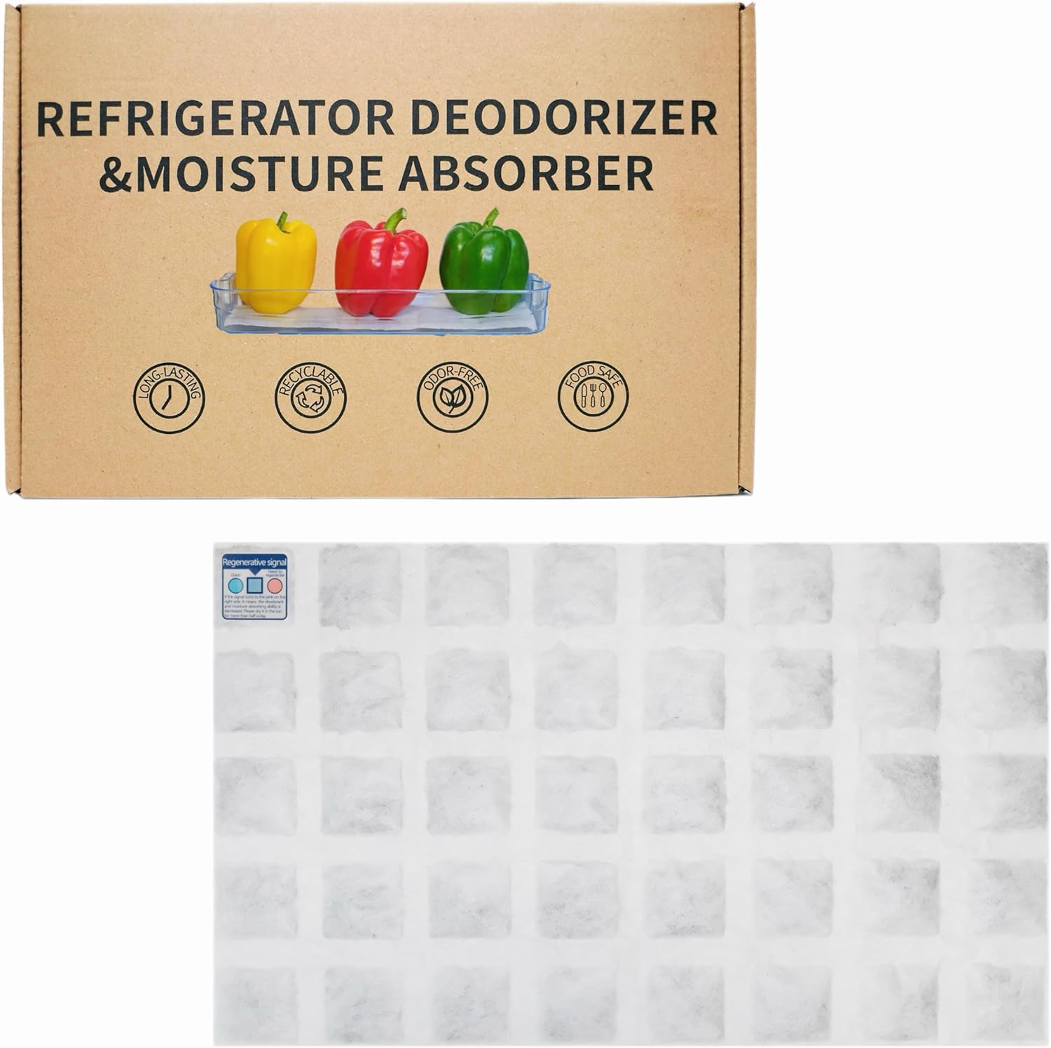 Refrigerator Deodorizer, Outperforms Baking Soda Fridge Deodorizer, Odor Eliminator for Fridge &