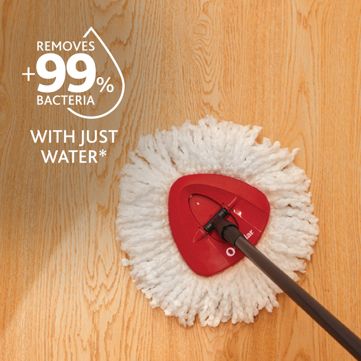 O-Cedar EasyWring Microfiber Spin Mop & Bucket Floor Cleaning System + 2 Extra Refills, Red/Gray