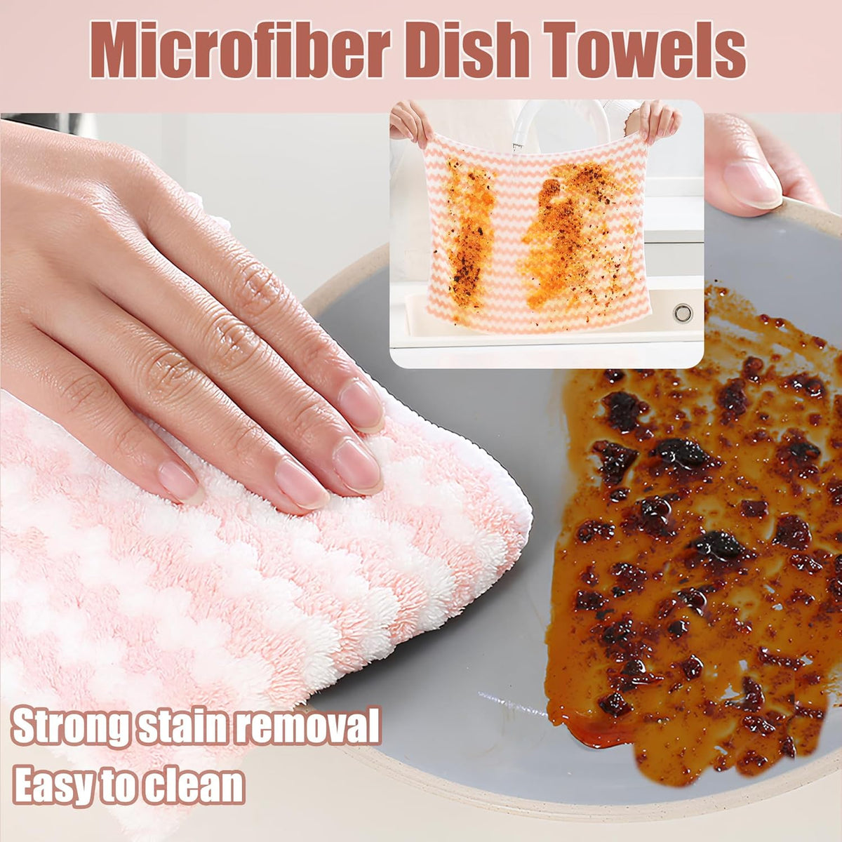 Microfiber Cleaning Cloth,Super Absorbent 12 Pack Dish Towels for Kitchen,Fast Drying Dish Cloth