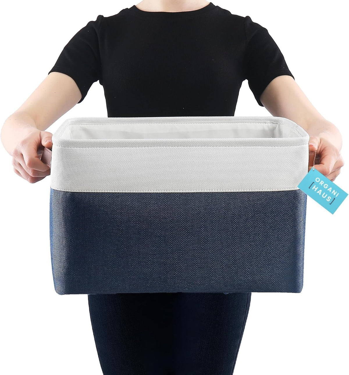 OrganiHaus Extra Large Fabric Storage Bins for Shelves 16x13in, Closet Storage Baskets for Shelf