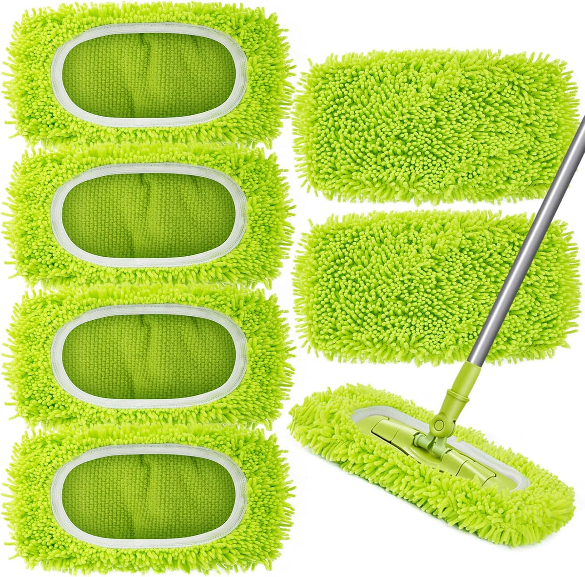 Reusable Dry Sweeping Cloths Microfiber Wet Mop Pads Compatible with Swiffer Sweeper Mop